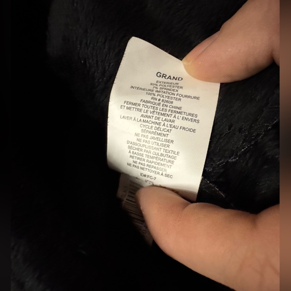 Free Country Hooded Black water resistant fur like lining Jacket Size large - Picture 5 of 9